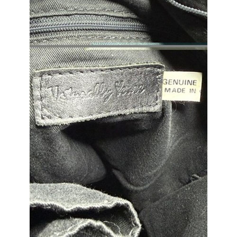 Vintage Naturally Yours Bucket Shoulder Bag Black Brown Leather Zip Dual Handles - Picture 14 of 15